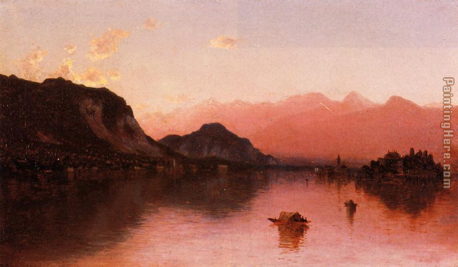 Isola Bella, Lago Maggiore, a Sketch painting - Sanford Robinson Gifford Isola Bella, Lago Maggiore, a Sketch art painting